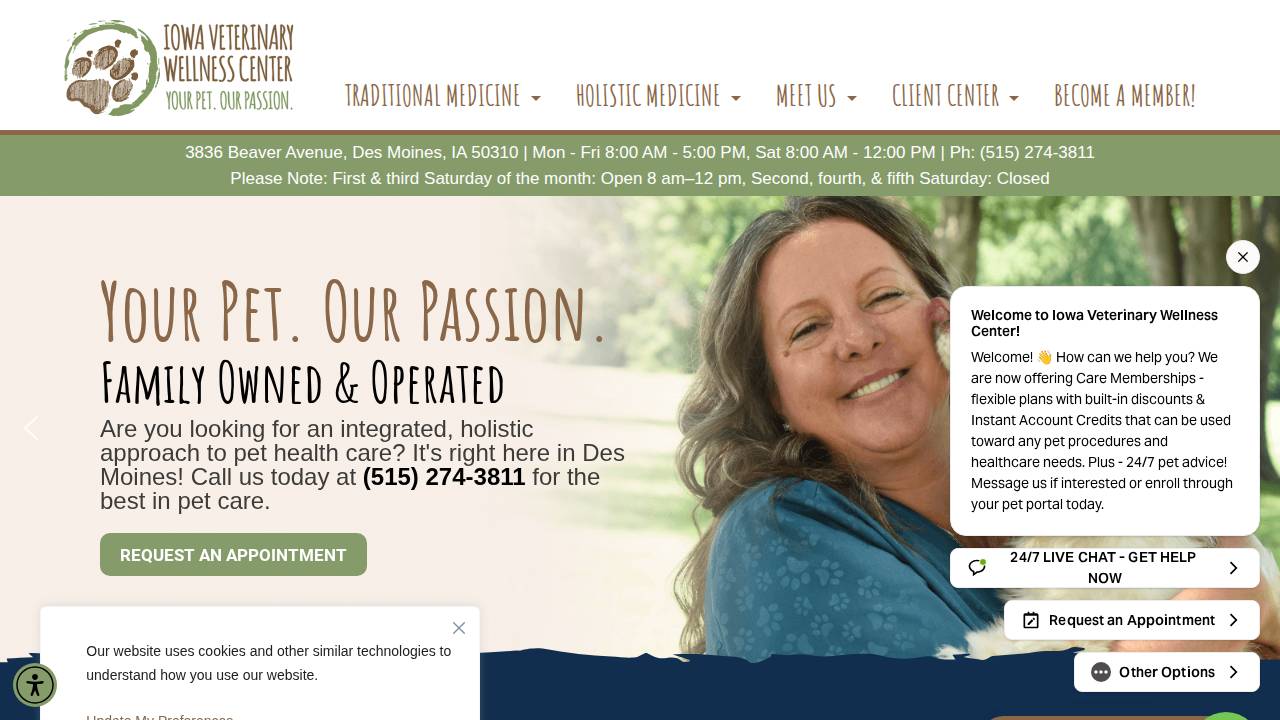 Veterinary Wellness Exams website screenshot