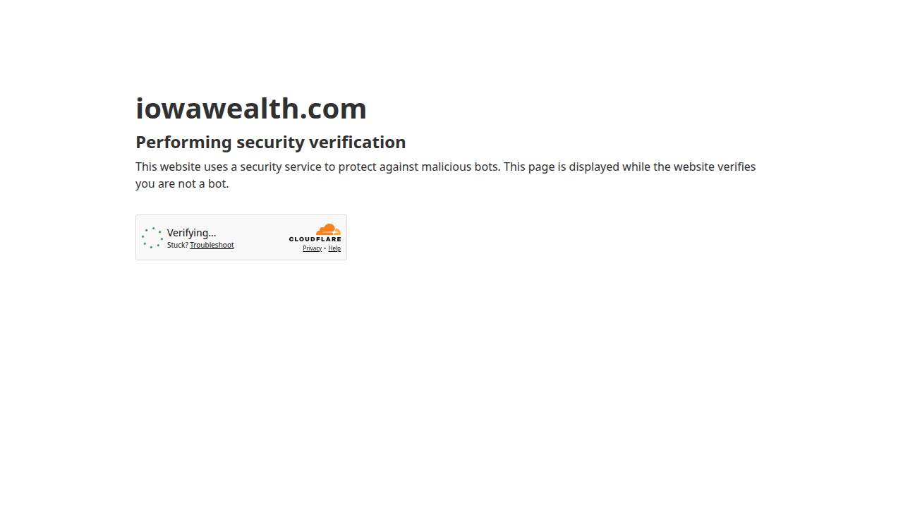 Iowa Wealth Management website screenshot