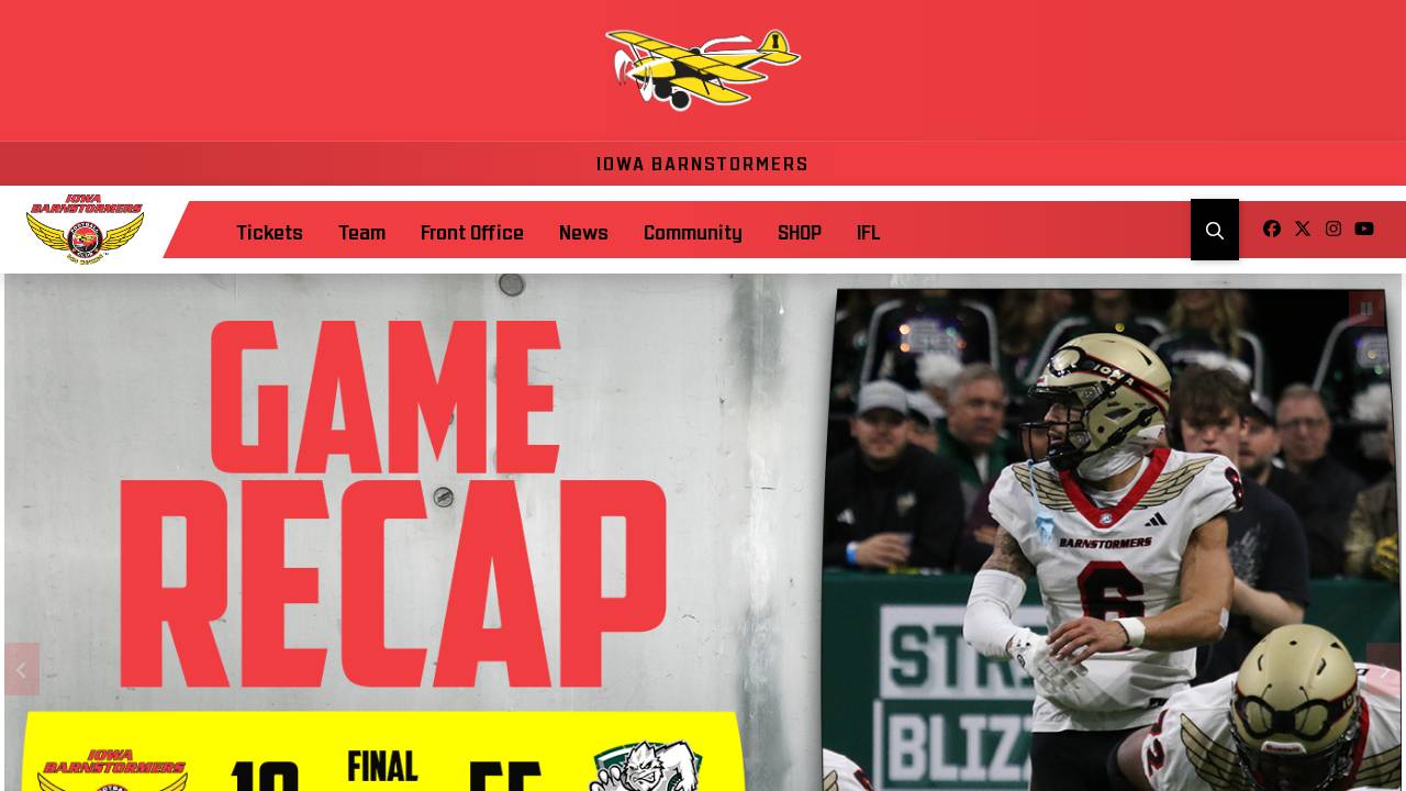 Iowa Football website screenshot