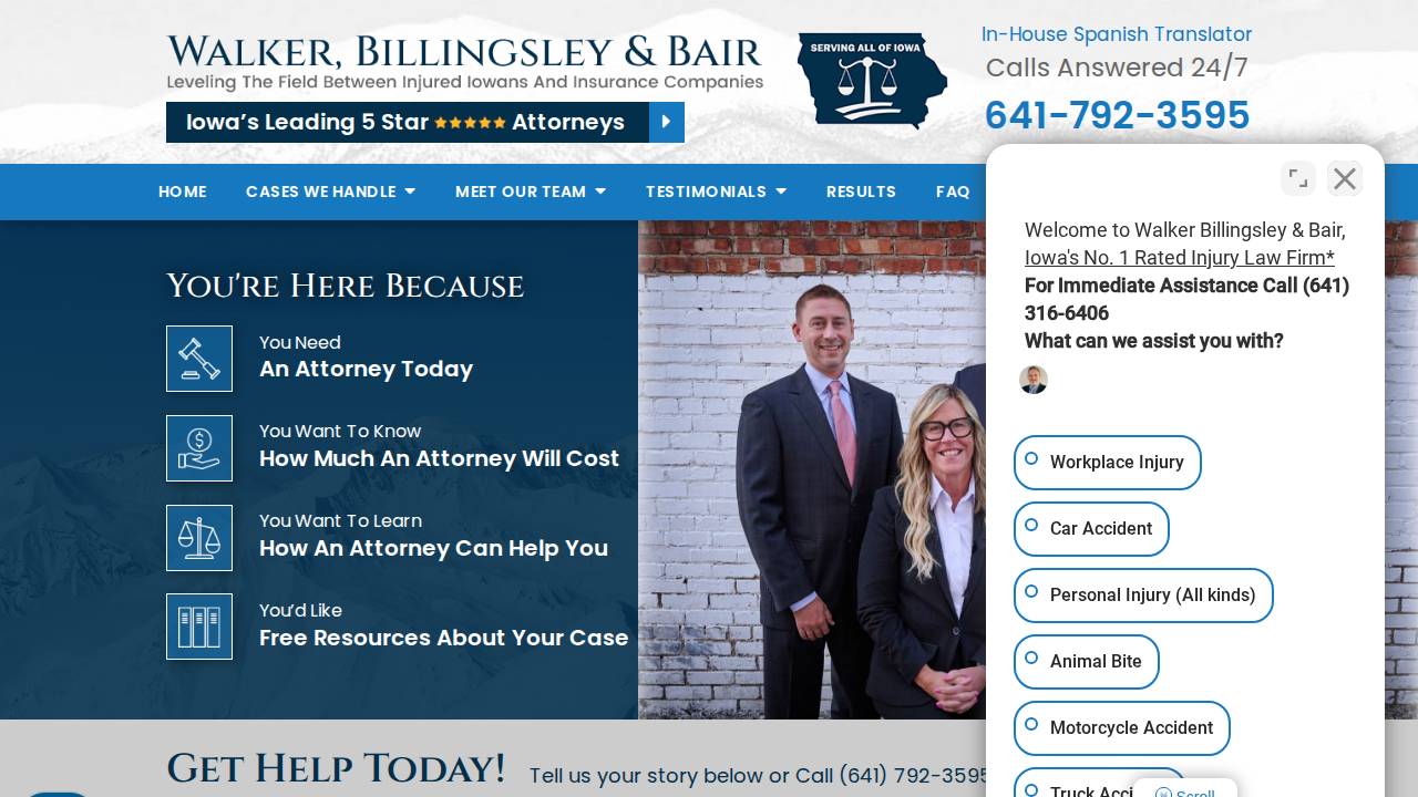 Walker, Billingsley & Bair website screenshot