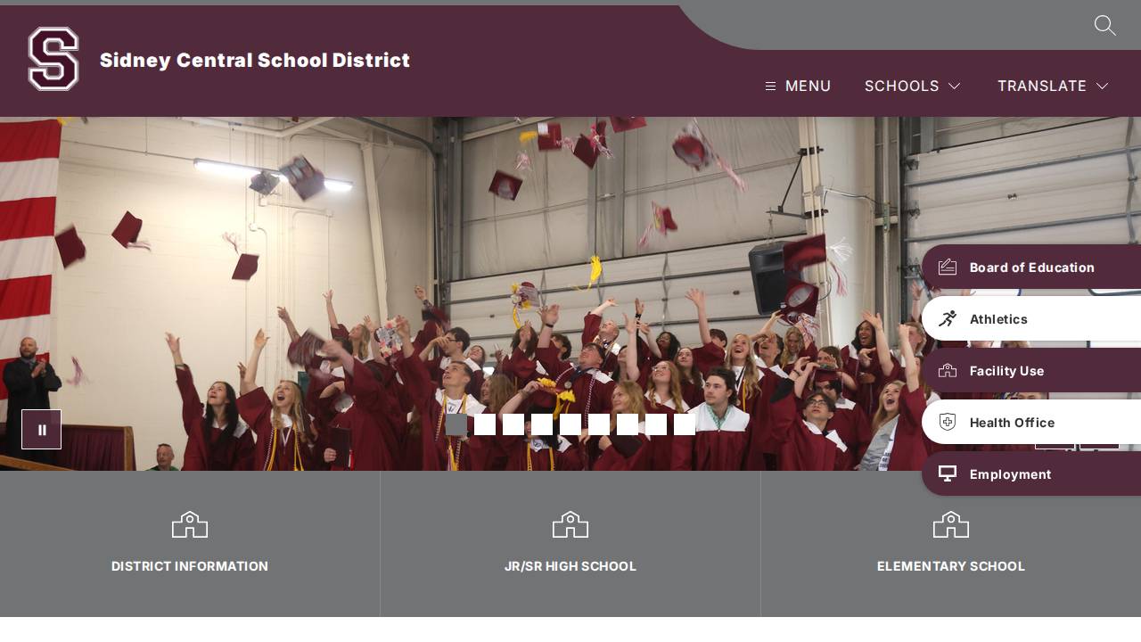 Sidney Community School District website screenshot