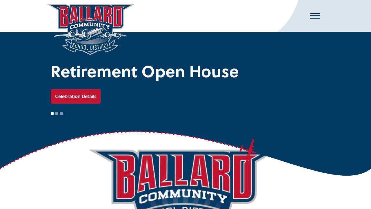 Ballard Comm School District website screenshot