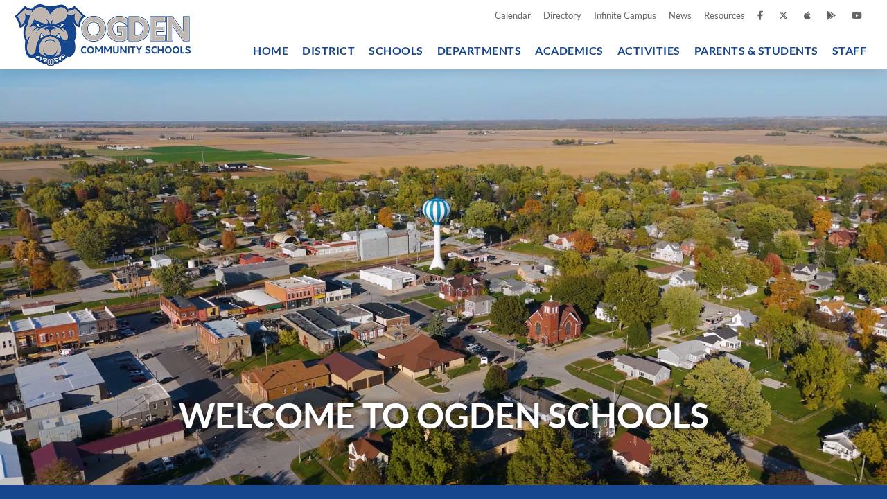 Ogden Comm School District website screenshot