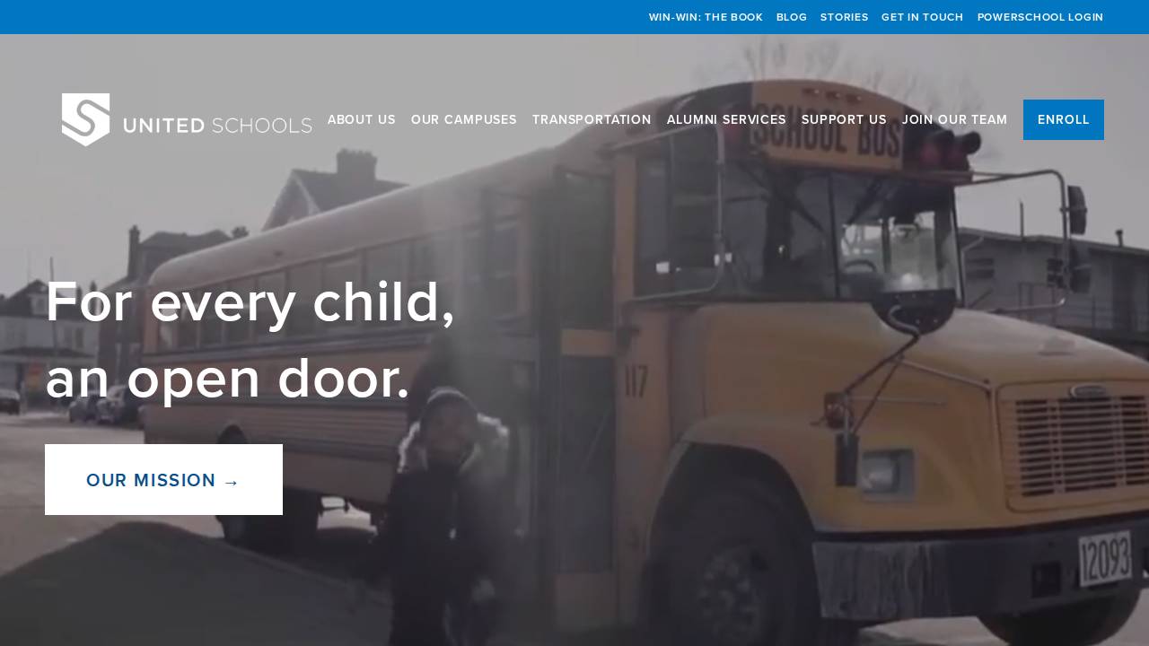 United Comm School District website screenshot