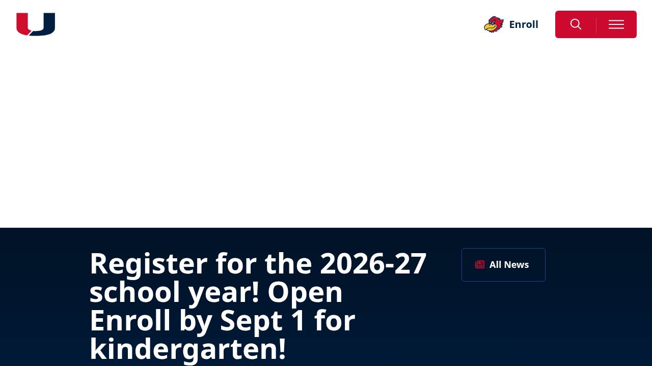 Urbandale Comm School District website screenshot