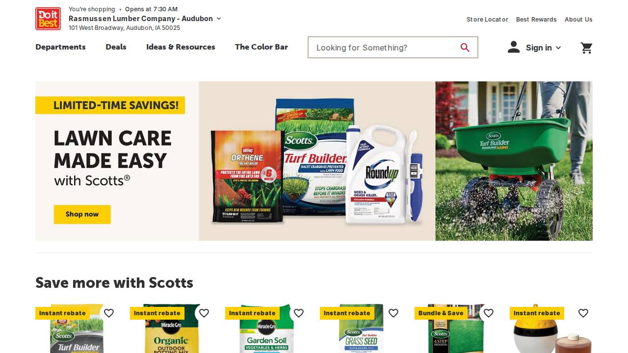 McCoy Hardware website screenshot