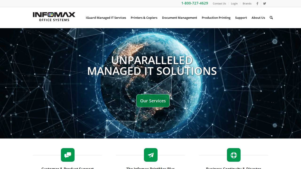Infomax Office Systems Inc. website screenshot