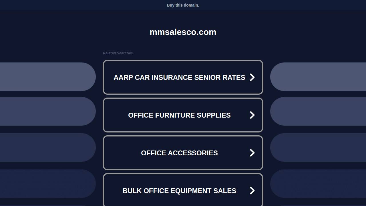 M & M Sales Company website screenshot