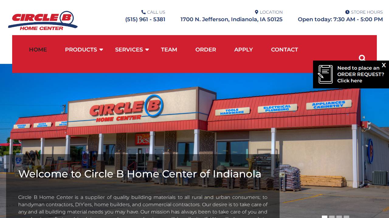 Circle B Cashway Of Indianola Inc. website screenshot