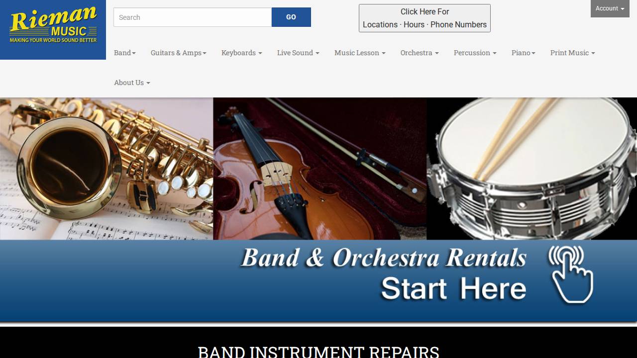 Frank Rieman Music Inc. website screenshot