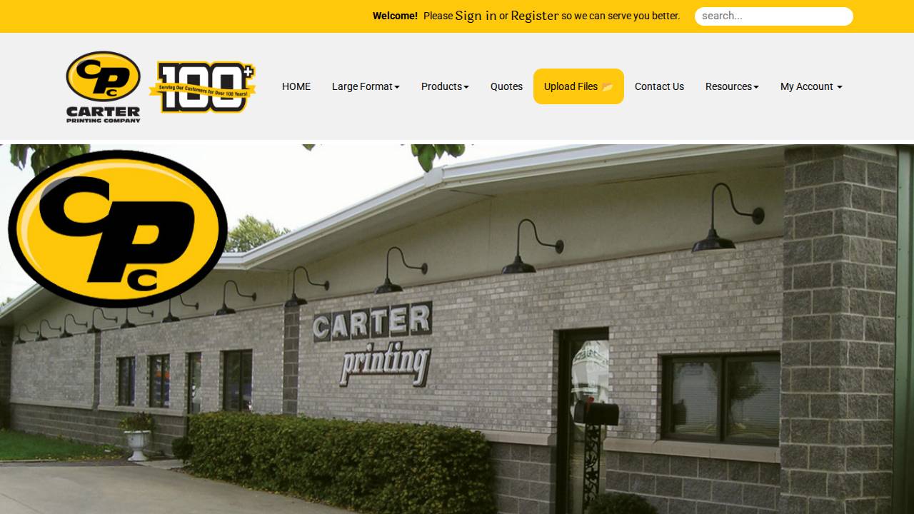 Carter Printing Company Inc. website screenshot