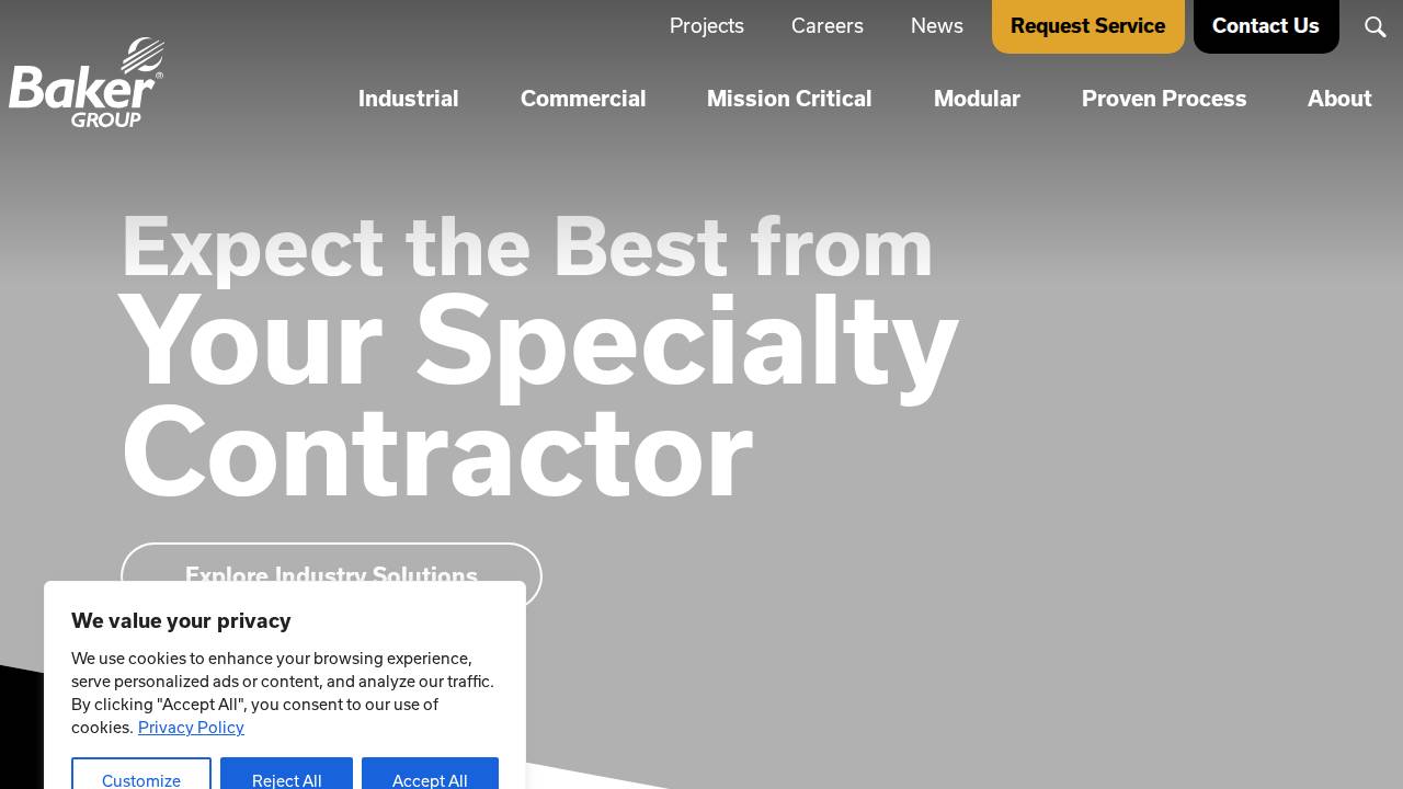 Baker Group website screenshot