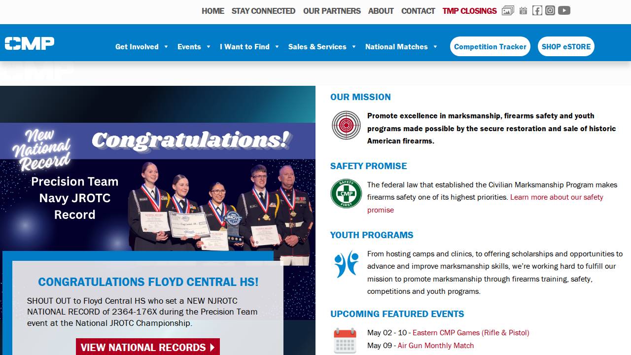 Des Moines Rifle & Revlvr Club Inc. website screenshot