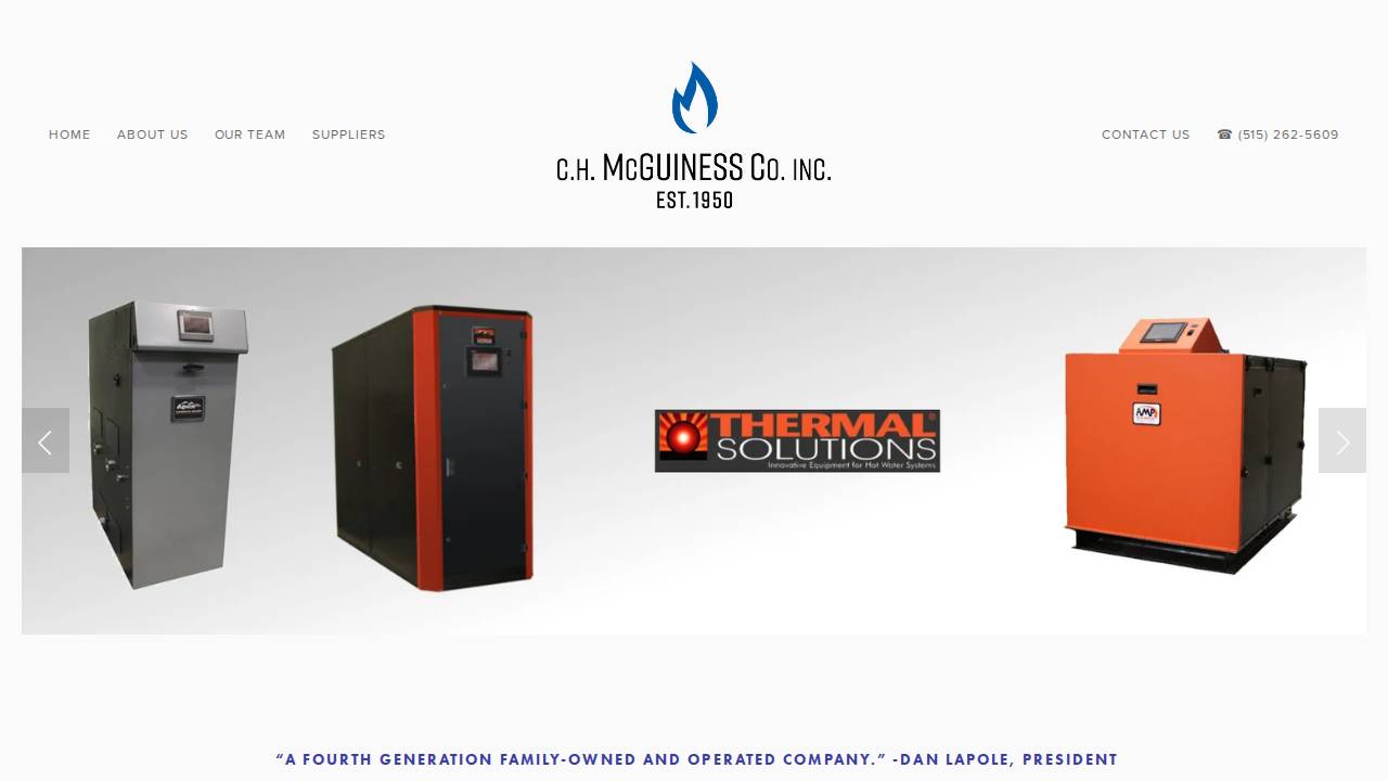 Ch McGuiness Co. Inc. website screenshot