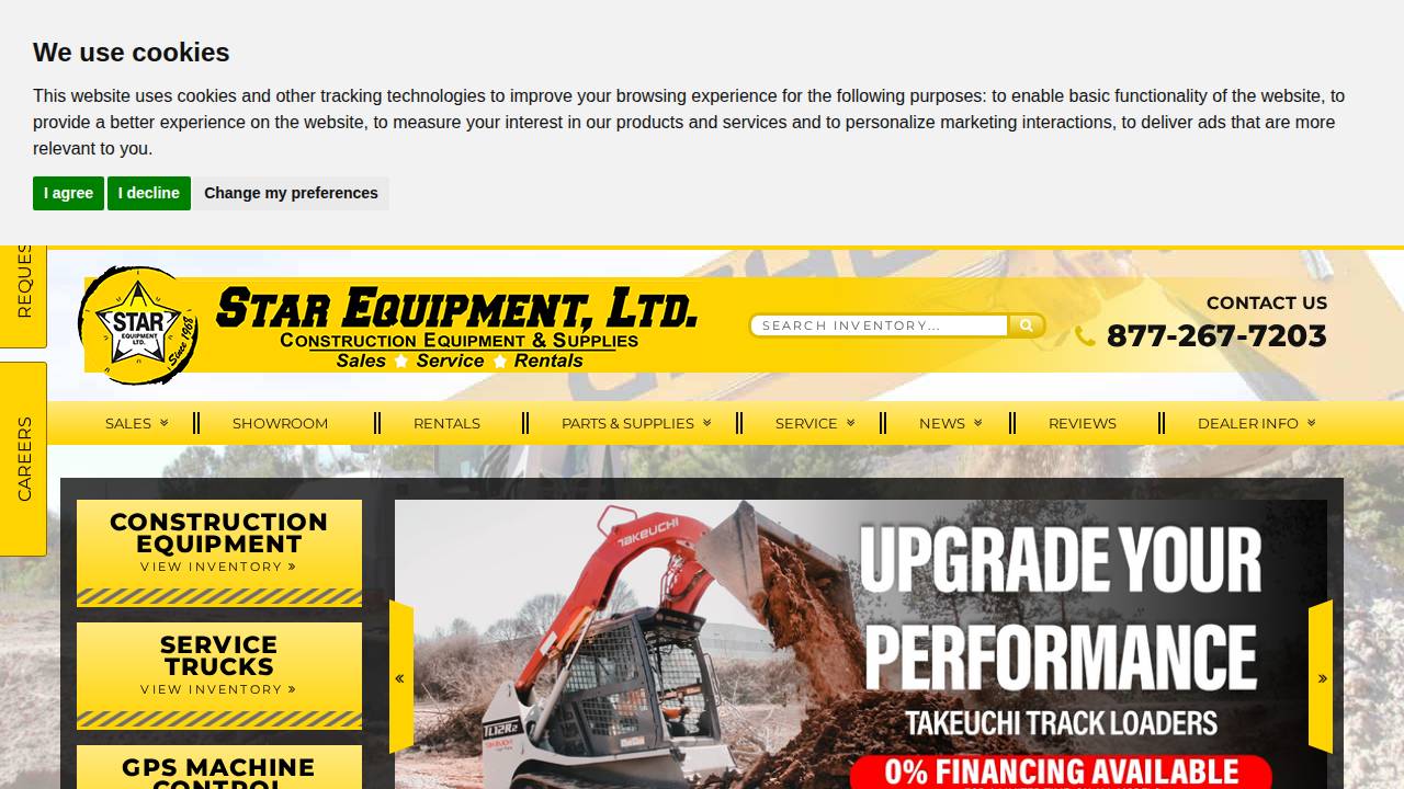 Star Equipment Ltd website screenshot