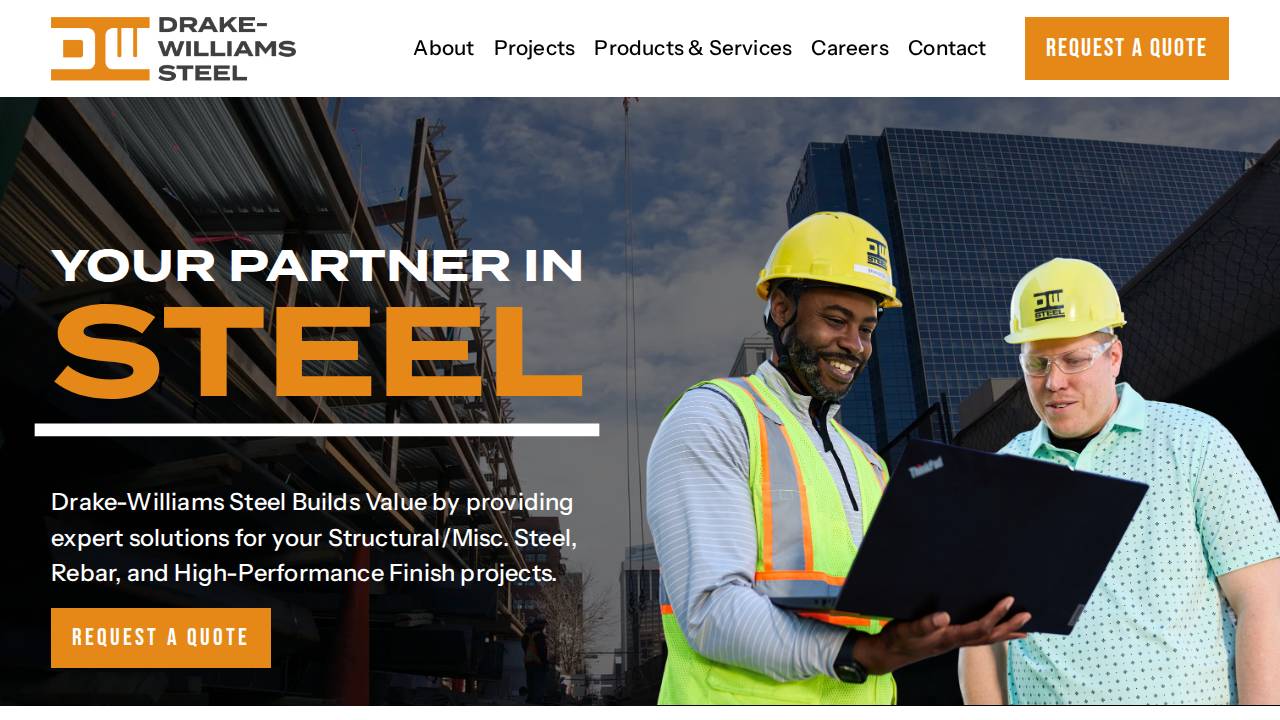 Drake-Williams Steel Inc. website screenshot