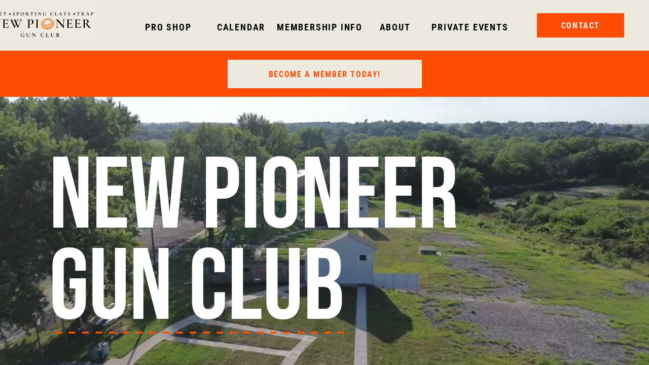 New Pioneer Gun Club website screenshot