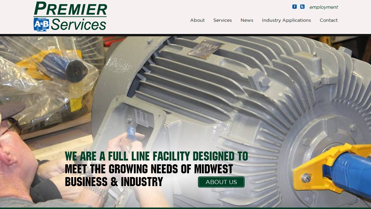 Premier A&B Services Inc. website screenshot