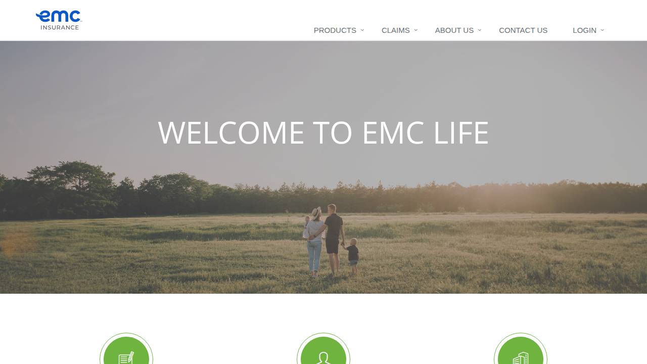 Emc National Life Company website screenshot