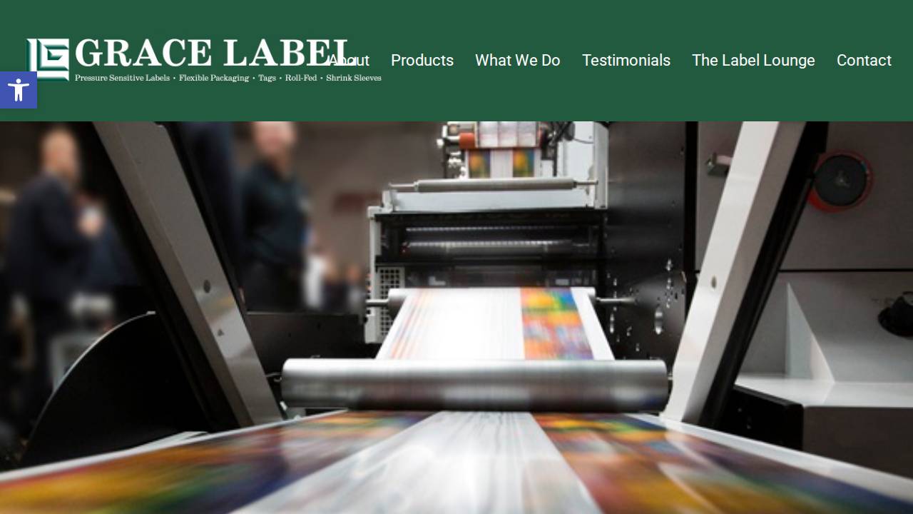 Grace Label Inc. website screenshot