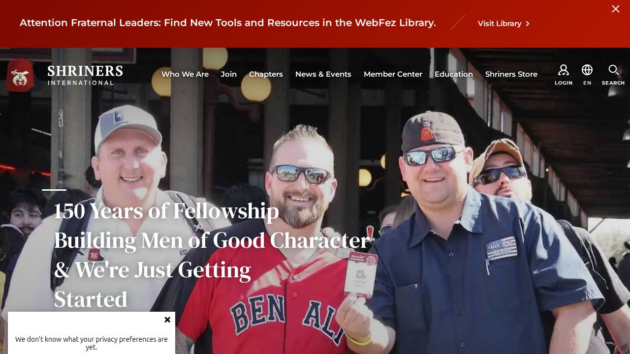 Shriners International website screenshot