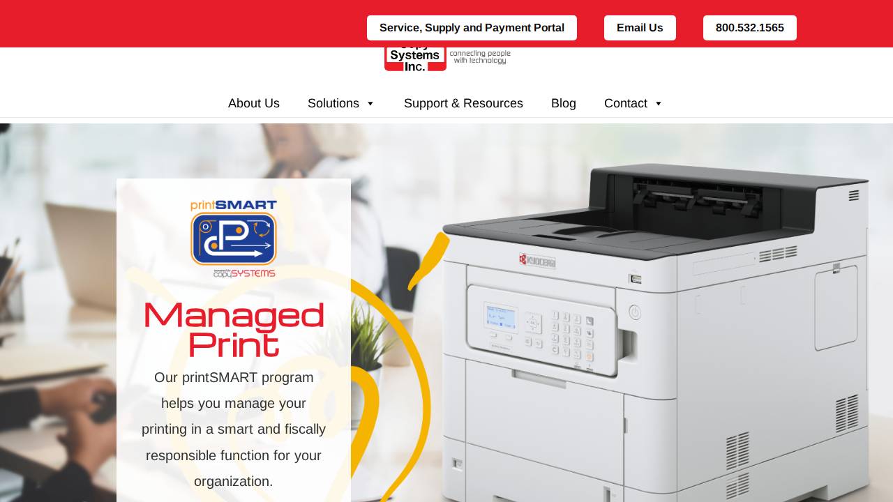 Copy Systems Inc. website screenshot