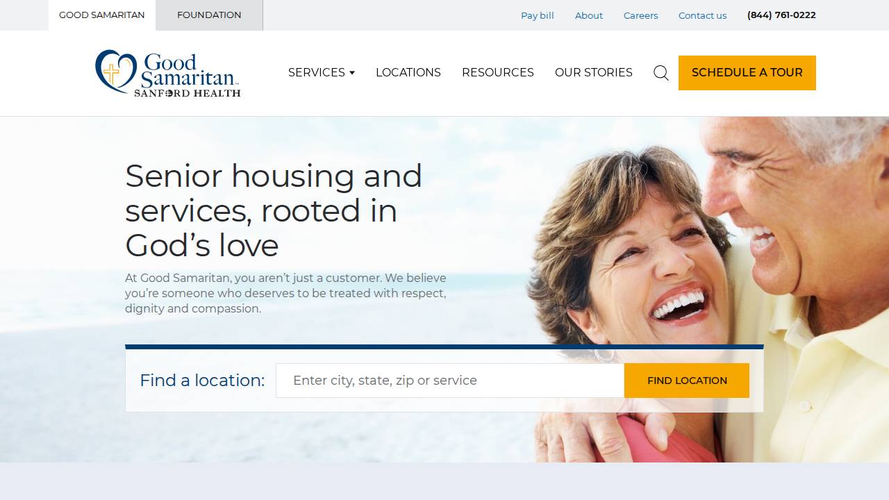 Indianola Good Samaritan Center website screenshot