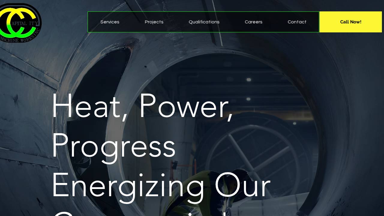 Capital City Boiler & Machine Works website screenshot