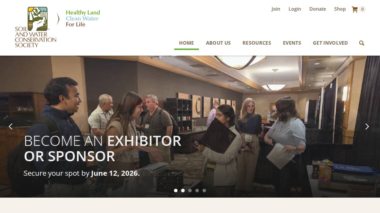 Soil And Water Conservation Society website screenshot