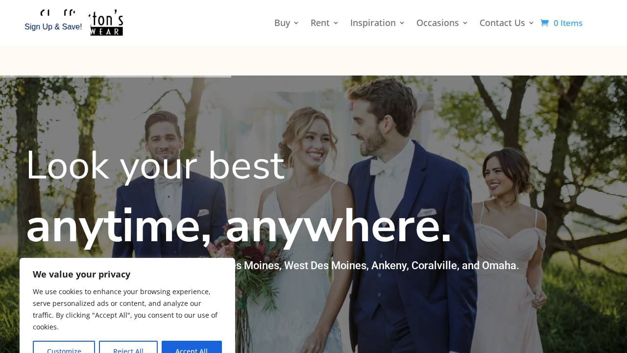 Skeffingtons Formal Wear Of Iowa In website screenshot