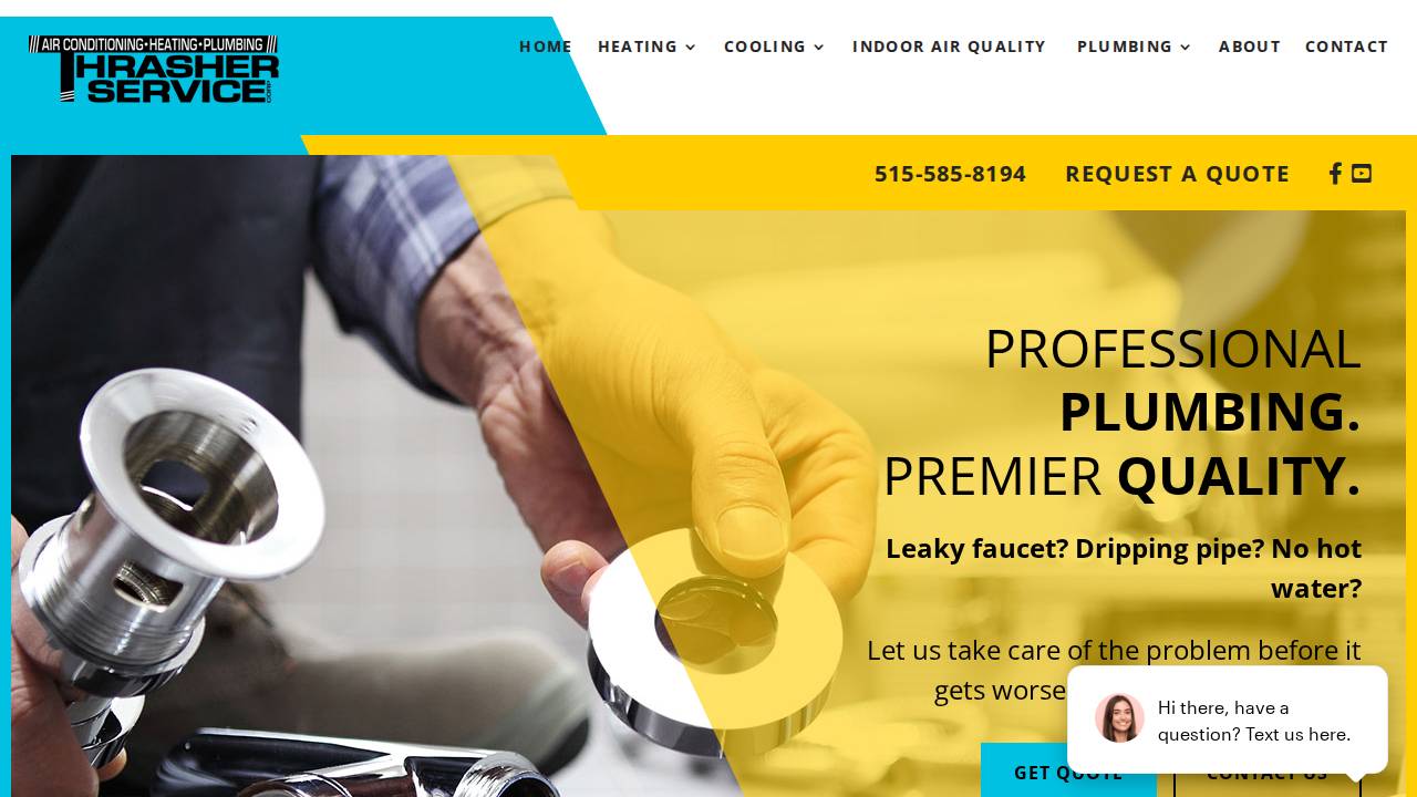 Thrasher Service Corporation website screenshot