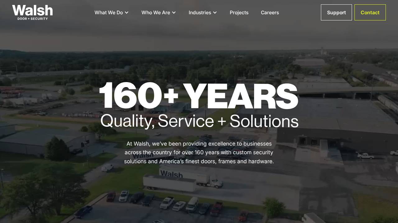 Walsh Door And Hardware Company website screenshot