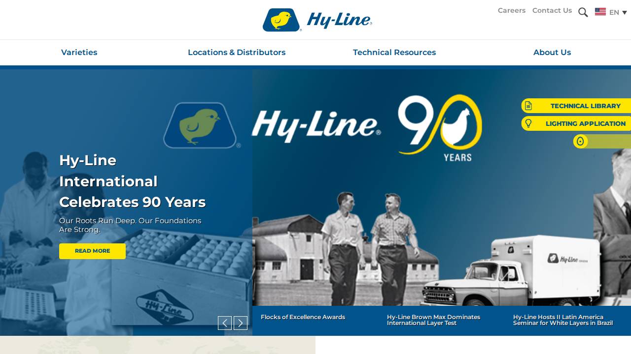 Hy-Line International website screenshot