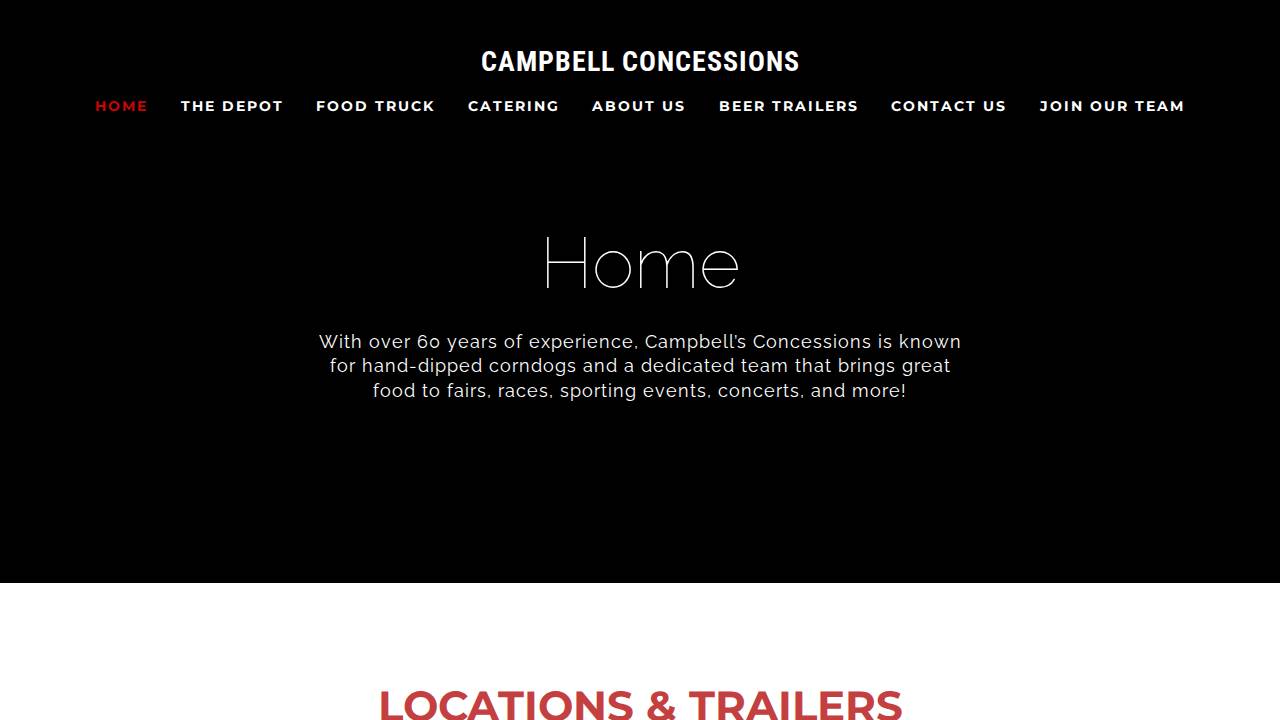 Campbells Concessionsinc website screenshot