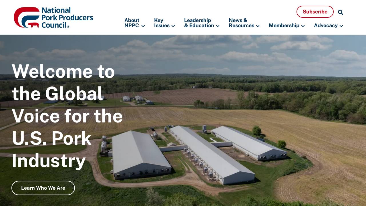 Natl Pork Producers Council website screenshot