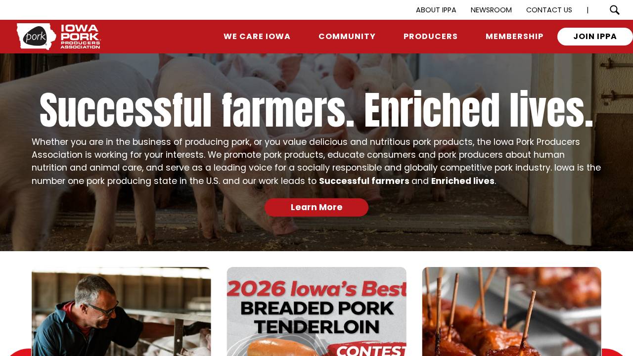 Iowa Pork Promotions Inc. website screenshot