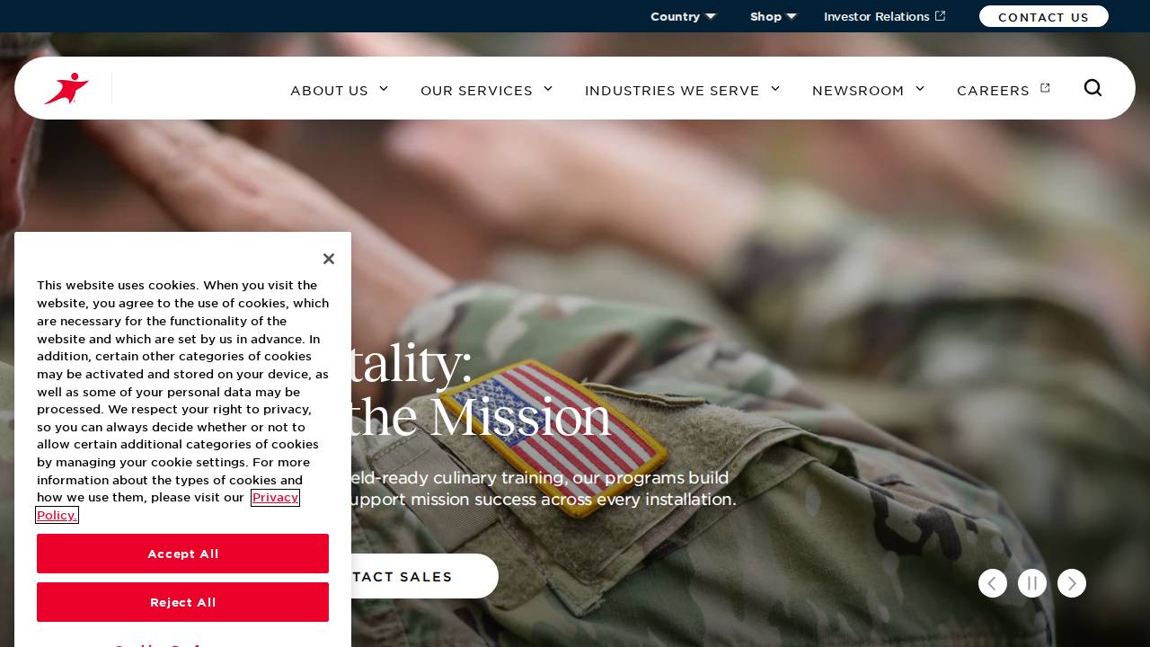 Aramark Educational Services website screenshot