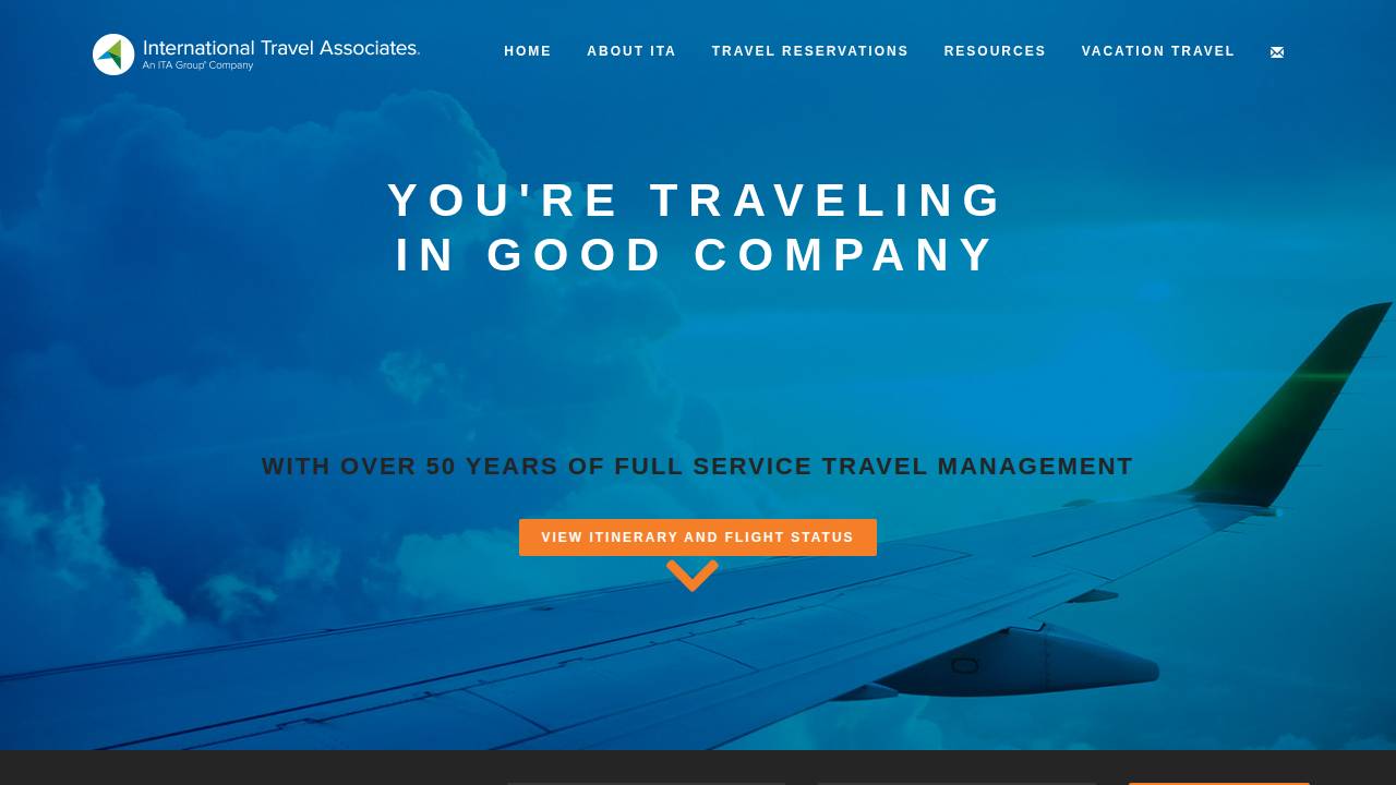 International Travel Associates Corporation website screenshot