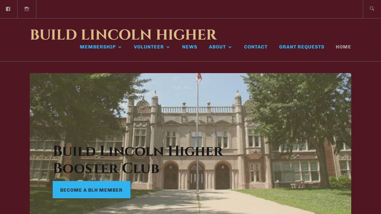 Build Lincoln Higher Club website screenshot