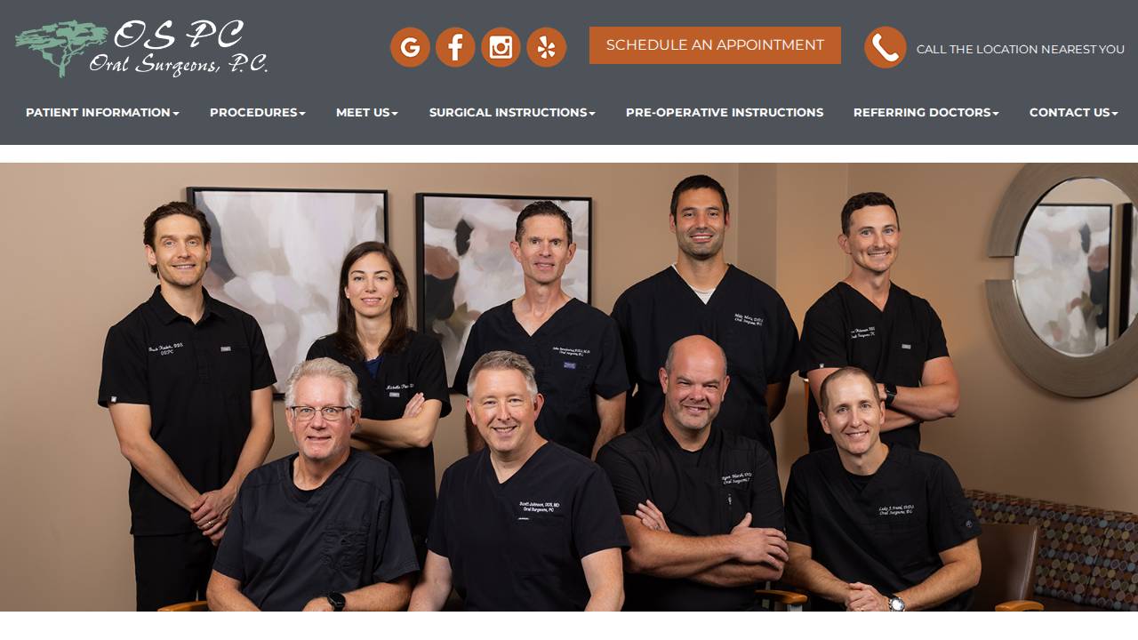 Oral Surgeons PC website screenshot