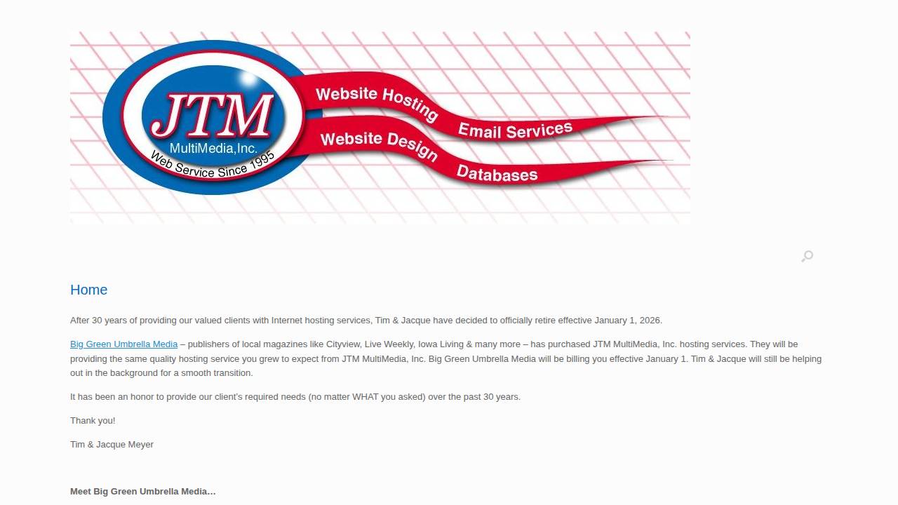 Jtm Multi Media Inc. website screenshot
