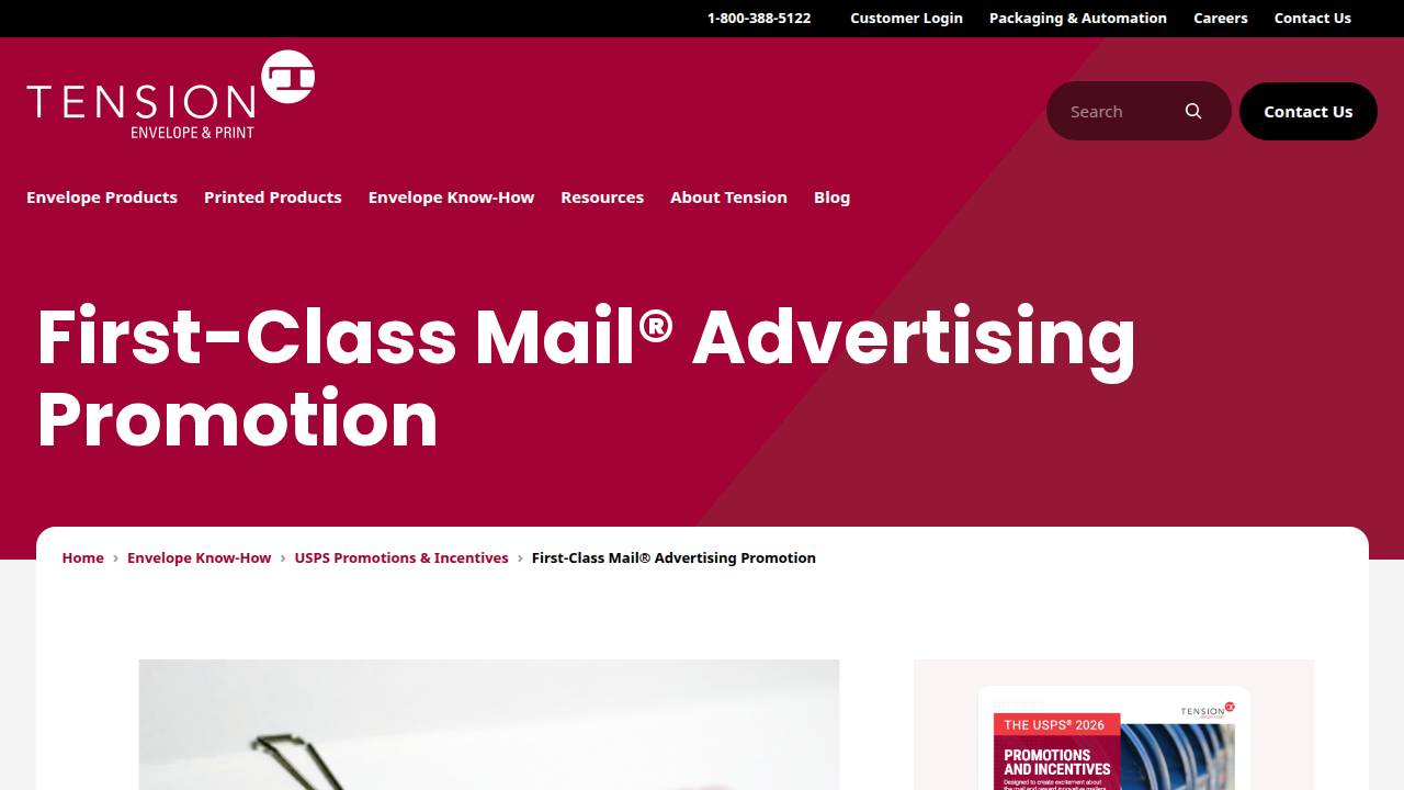 Tension Envelope Corp Subs website screenshot