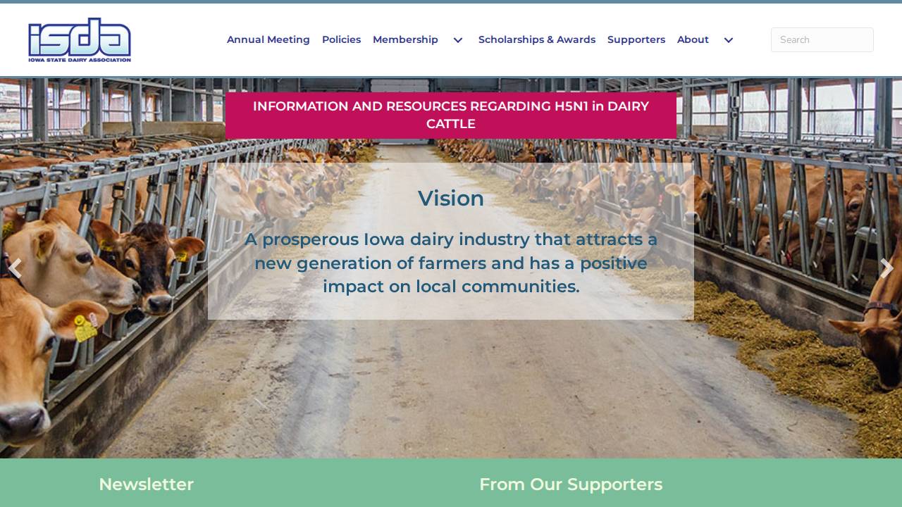 American Dairy Assoc Of The Mdwst website screenshot