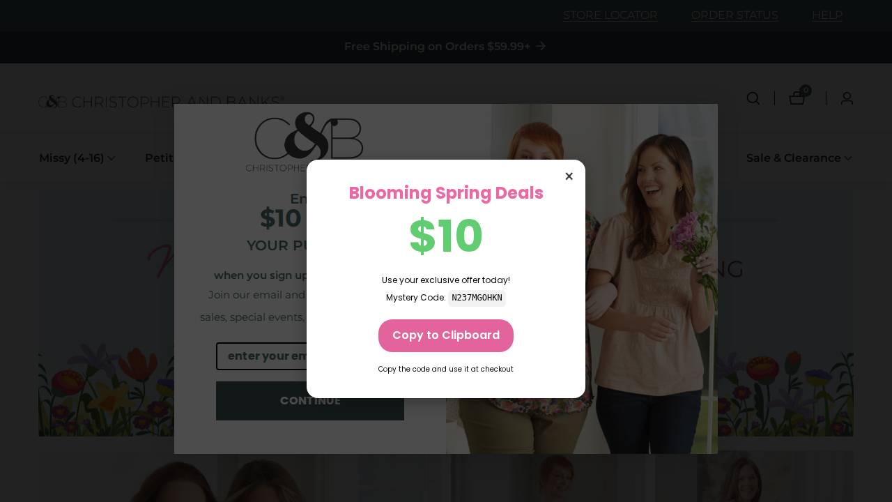 Cj Banks website screenshot