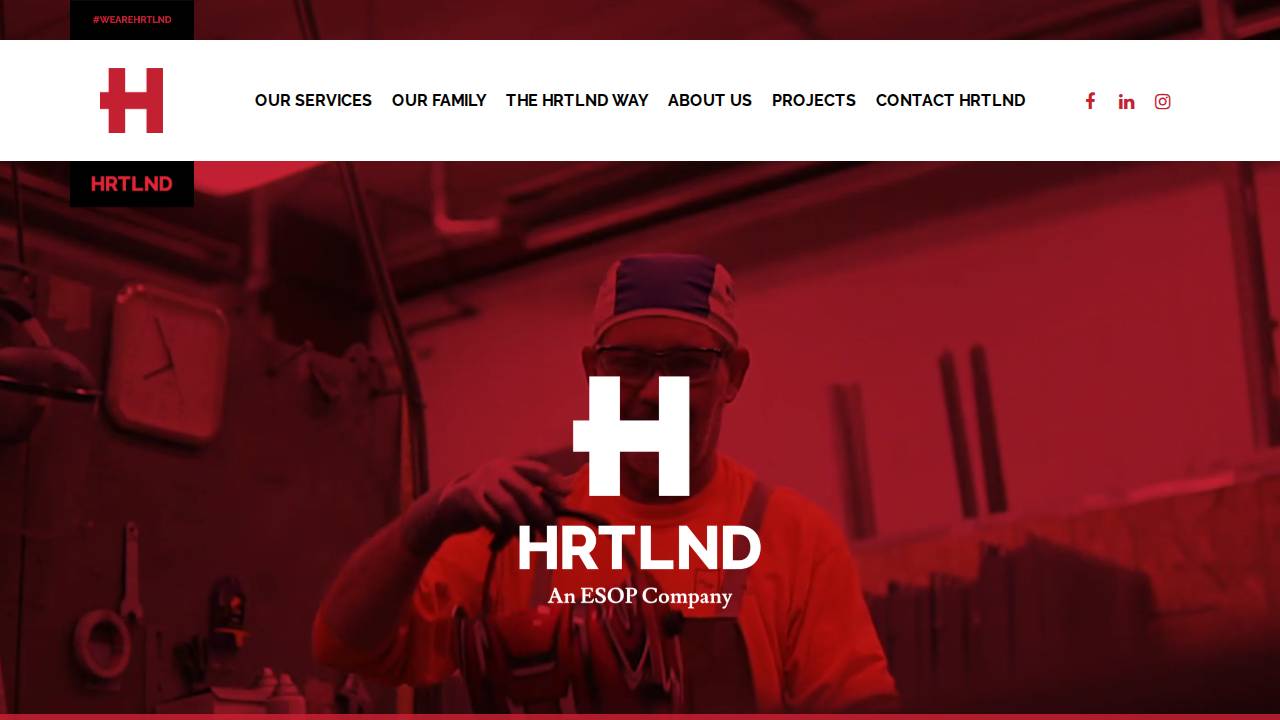 Heartland Finishes Inc. website screenshot