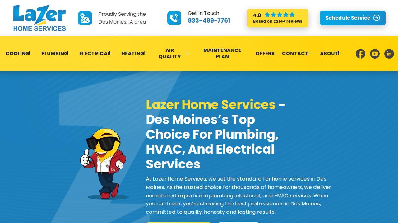 Lazer Electric website screenshot