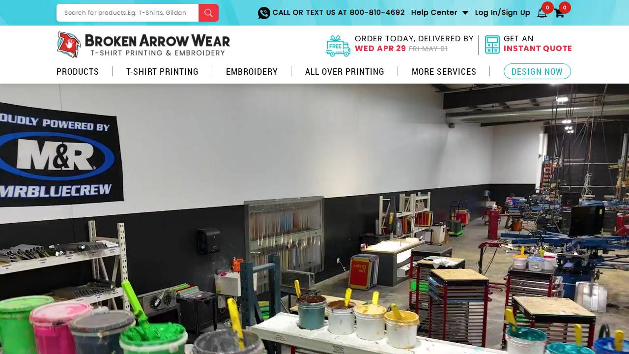 Tee Factory website screenshot