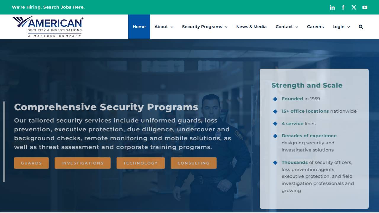 American Security LLC website screenshot
