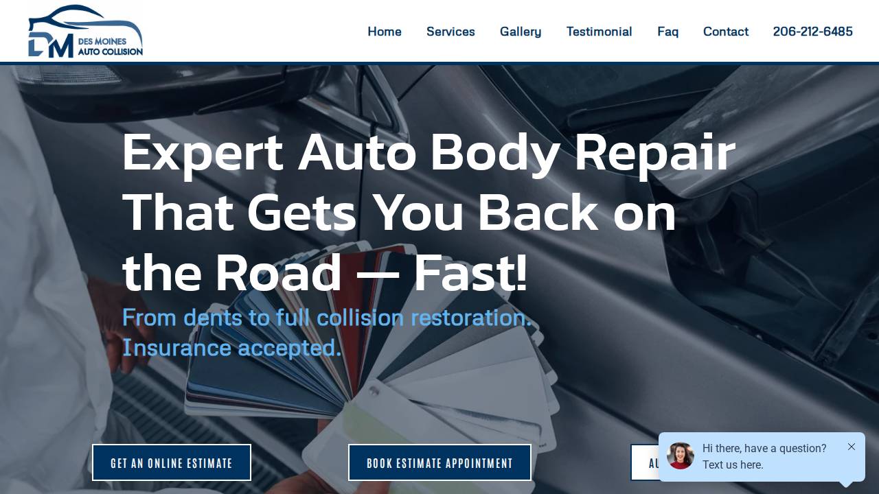 N Dm Truck & Auto Body LLC website screenshot