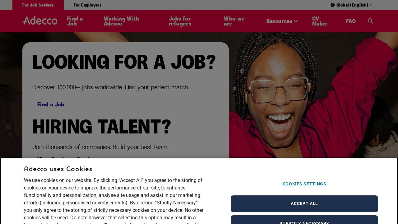 Adecco USA Inc. website screenshot
